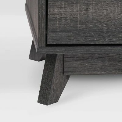 Hollywood Wood Grain TV Stand for TVs up to 85" with Drawers Gray - CorLiving 12 Hollywood Wood Grain TV Stand for TVs up to 85" with Drawers Gray - CorLiving - Image 10