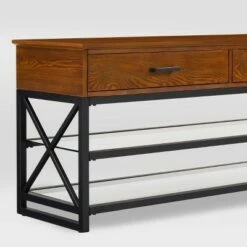 Houston TV Bench for TVs up to 70" - CorLiving Whitewash/gray Oak -Cheap TV Stands Store unnamed file 8295