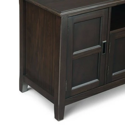 Portland TV Stand for TVs up to 80" - WyndenHall Mahogany Brown 5 Portland TV Stand for TVs up to 80" - WyndenHall Mahogany Brown - Image 4