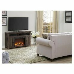 50" Brookside Electric Fireplace TV Console - Room & Joy Ivory -Cheap TV Stands Store unnamed file 838