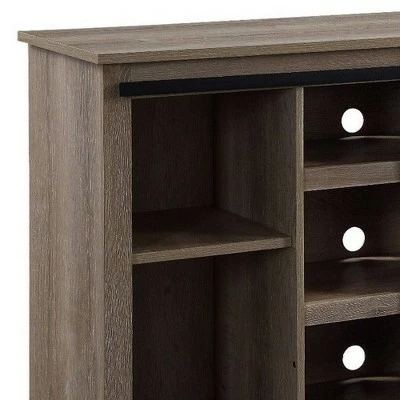 Home Entertainment Wooden TV Stand for TVs up to 65" Brown - Benzara 5 Home Entertainment Wooden TV Stand for TVs up to 65" Brown - Benzara - Image 3