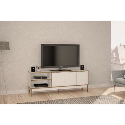 Boston TV Stand for TVs up to 65" White/Light Brown - Chique 5 Boston TV Stand for TVs up to 65" White/Light Brown - Chique - Image 3