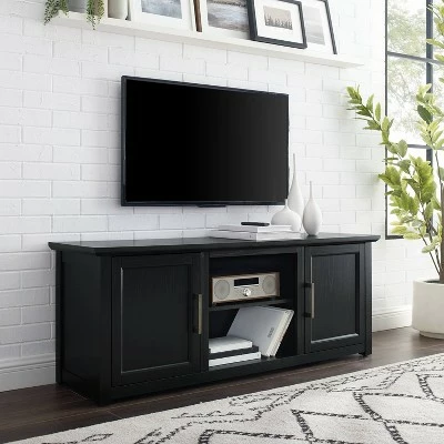 Camden Low Profile TV Stand for TVs up to 50" - Crosley Black 7 Camden Low Profile TV Stand for TVs up to 50" - Crosley Black - Image 5