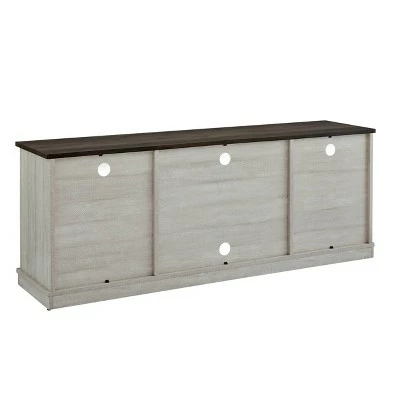 Dark Drift Wood Desktop TV Stand for TVs up to 64" Off White - Home Essentials 7 Dark Drift Wood Desktop TV Stand for TVs up to 64" Off White - Home Essentials - Image 5