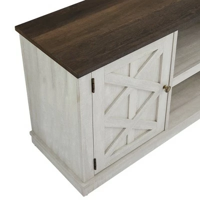 Dark Drift Wood Desktop TV Stand for TVs up to 64" Off White - Home Essentials 8 Dark Drift Wood Desktop TV Stand for TVs up to 64" Off White - Home Essentials - Image 6