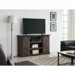 HearthPro Sawyer Media Console in Rustic Brown - SP6546-OM