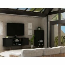 Hampton TV Stand for TVs up to 55" - Manhattan Comfort Off White