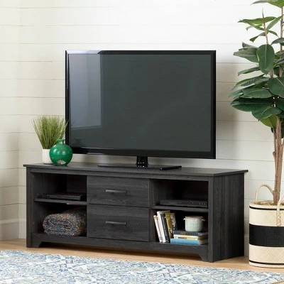 Fusion 2 Drawers TV Stand for TVs up to 60" Gray Oak - South Shore 3 Fusion 2 Drawers TV Stand for TVs up to 60" Gray Oak - South Shore