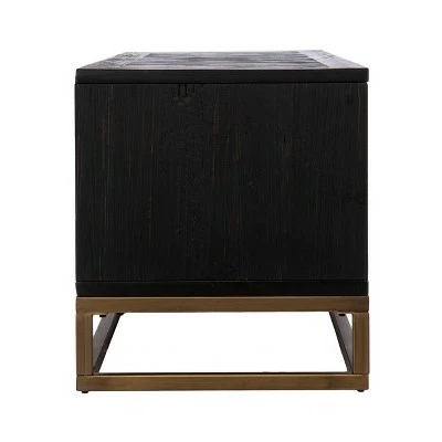 Dogafte Reclaimed Wood TV Stand for TVs up to 63" Black - Aiden Lane 7 Dogafte Reclaimed Wood TV Stand for TVs up to 63" Black - Aiden Lane - Image 5