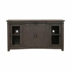 Sierra 65" Solid Wood TV Stand Gray Finish - Martin Svensson Home