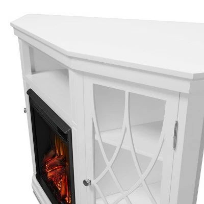 Real Flame Lynette Electric Fireplace Entertainment Center White 5 Real Flame Lynette Electric Fireplace Entertainment Center White - Image 3