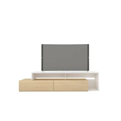 Tonik TV Stand for TVs up to 72" - Nexera Natural/white 7 Tonik TV Stand for TVs up to 72" - Nexera Natural/white - Image 5