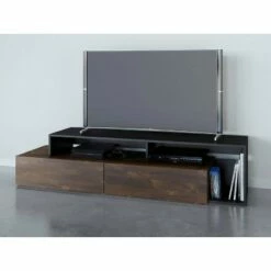 Paisley TV Stand for TVs up to 80" Truffle/Black - Nexera