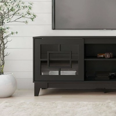 Magnolia 2 Door TV Stand for TVs up to 70" - Nexera Black/nutmeg 3 Magnolia 2 Door TV Stand for TVs up to 70" - Nexera Black/nutmeg