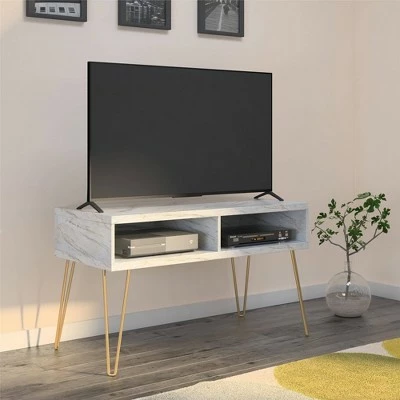 Athena TV Stand for TVs up to 42" - Novogratz Marble Black 3 Athena TV Stand for TVs up to 42" - Novogratz Marble Black