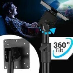 Pyle Foldable Portable Adjustable Height 360 Degree Tilt Steel Tripod Flatscreen TV Stand for Televisions Up to 32 Inches, Black (2 Pack) -Cheap TV Stands Store unnamed file 8807