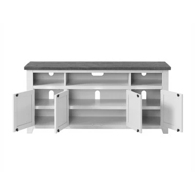 Foundry 65" TV Stand White Stain with Gray Top - Martin Svensson Home 8 Foundry 65" TV Stand White Stain with Gray Top - Martin Svensson Home - Image 6