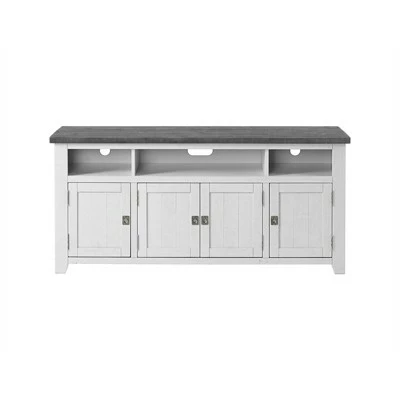 Foundry 65" TV Stand White Stain with Gray Top - Martin Svensson Home 9 Foundry 65" TV Stand White Stain with Gray Top - Martin Svensson Home - Image 7