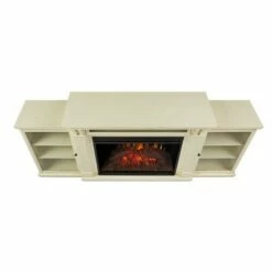 Real Flame Tracey Grand Electric Fireplace Entertainment Center Distressed White -Cheap TV Stands Store unnamed file 884