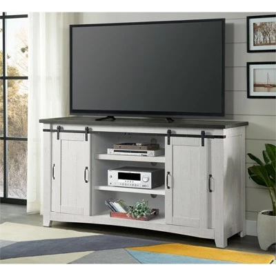 Hampton Solid Wood TV Stand White Stain with Grey Stain Top - Martin Svensson Home 3 Hampton Solid Wood TV Stand White Stain with Grey Stain Top - Martin Svensson Home