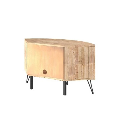 Altona Corner TV Stand for TVs up to 43" Natural/Black - Summerland Home 5 Altona Corner TV Stand for TVs up to 43" Natural/Black - Summerland Home - Image 3