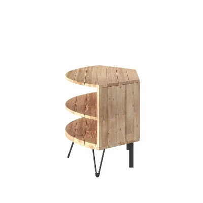 Altona Corner TV Stand for TVs up to 43" Natural/Black - Summerland Home 6 Altona Corner TV Stand for TVs up to 43" Natural/Black - Summerland Home - Image 4