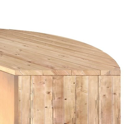 Altona Corner TV Stand for TVs up to 43" Natural/Black - Summerland Home 8 Altona Corner TV Stand for TVs up to 43" Natural/Black - Summerland Home - Image 6