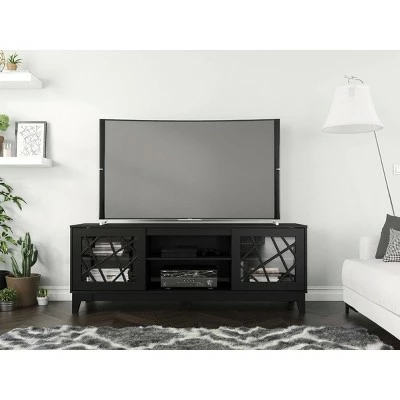 Graphik TV Stand for TVs up to 72" Black - Nexera 3 Graphik TV Stand for TVs up to 72" Black - Nexera