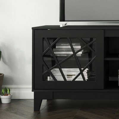 Graphik TV Stand for TVs up to 72" Black - Nexera 4 Graphik TV Stand for TVs up to 72" Black - Nexera - Image 2