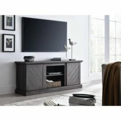 HearthPro Walden Media Console in Weathered Gray -SP6554-OM