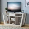 Sondry Open Shelf TV Stand for TVs up to 60" White Oak/Distressed Gray - miBasics -Cheap TV Stands Store unnamed file 9053