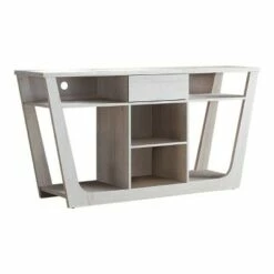 Sondry Open Shelf TV Stand for TVs up to 60" White Oak/Distressed Gray - miBasics -Cheap TV Stands Store unnamed file 9055