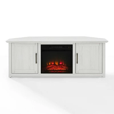 Camden Corner TV Stand for TVs up to 60" with Fireplace - Crosley Dark Walnut 4 Camden Corner TV Stand for TVs up to 60" with Fireplace - Crosley Dark Walnut - Image 2