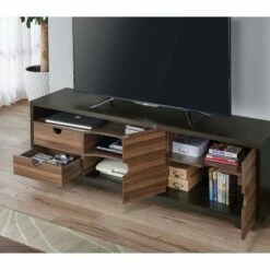 Jubu Open Shelf TV Stand for TVs up to 60" Wenge - miBasics -Cheap TV Stands Store unnamed file 9124