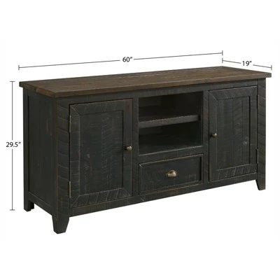 Monterey 60" TV Stand Black and Brown - Martin Svensson Home 11 Monterey 60" TV Stand Black and Brown - Martin Svensson Home - Image 9