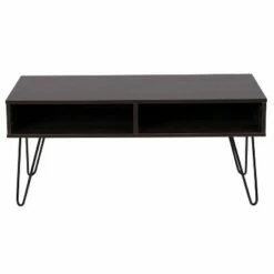Flash Furniture Oak Park Collection Driftwood Wood Grain Finish TV Stand with Black Metal Legs -Cheap TV Stands Store unnamed file 9174