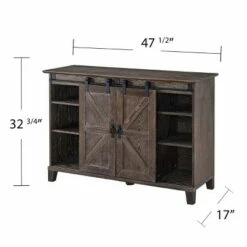 Halgo Barn Door TV Stand for TVs up to 50" Burnt Oak - Aiden Lane -Cheap TV Stands Store unnamed file 9188