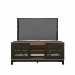 Graphic 2 Door TV Stand for TVs up to 70" - Nexera Black/nutmeg -Cheap TV Stands Store unnamed file 9238
