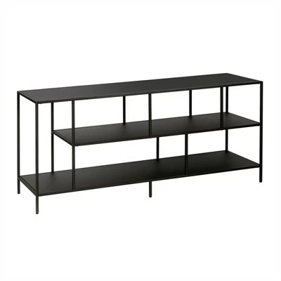 Henn& Hart Three-Shelf TV Stand in Black - Henn&Hart 4 Henn& Hart Three-Shelf TV Stand in Black - Henn&Hart - Image 2