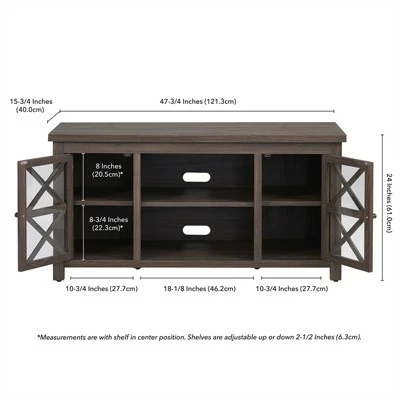 Henn& Hart 47.75 in. Alder Brown TV Stand - Henn&Hart 6 Henn& Hart 47.75 in. Alder Brown TV Stand - Henn&Hart - Image 4