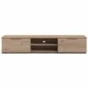2 Drawer 2 Shelf TV Stand in Brown - Tvilum