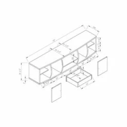 Gather Contemporary Wood 72-Inch TV Stand in Glossy White - Furniture of America -Cheap TV Stands Store unnamed file 9367