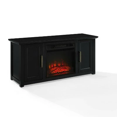 Camden Low Profile Fireplace TV Stand for TVs up to 50" - Crosley Black 3 Camden Low Profile Fireplace TV Stand for TVs up to 50" - Crosley Black