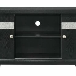 2 Cabinets and Open Compartments TV Stand for TVs up to 55" Gray - Benzara -Cheap TV Stands Store unnamed file 9381