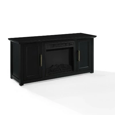 Camden Low Profile Fireplace TV Stand for TVs up to 50" - Crosley Black 5 Camden Low Profile Fireplace TV Stand for TVs up to 50" - Crosley Black - Image 3