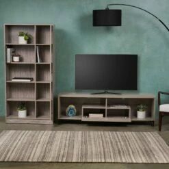 2pc Colvin Mid-Century TV Stand for TVs up to 65" Gray Oak - Christopher Knight Home