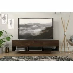 Stereo TV Stand for TVs up to 66" Truffle - Nexera