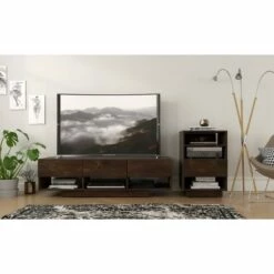 Stereo TV Stand for TVs up to 66" Truffle - Nexera -Cheap TV Stands Store unnamed file 9438