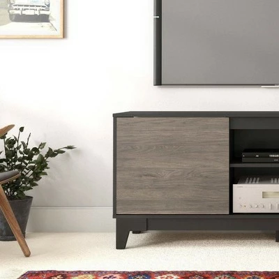 Rhapsody 2 Door TV Stand for TVs up to 70" - Nexera Black/nutmeg 4 Rhapsody 2 Door TV Stand for TVs up to 70" - Nexera Black/nutmeg - Image 2