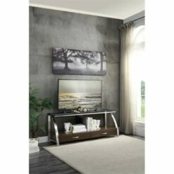 Tioga Metal TV Stand in Espresso - Lexicon